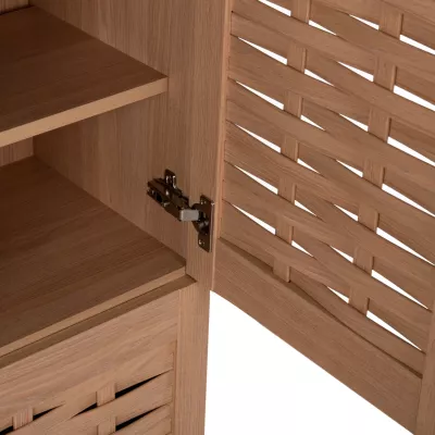 Kabinet këpucësh KABIRA, ngjyrë lisi, FH2210.09, 77x34x115H cm