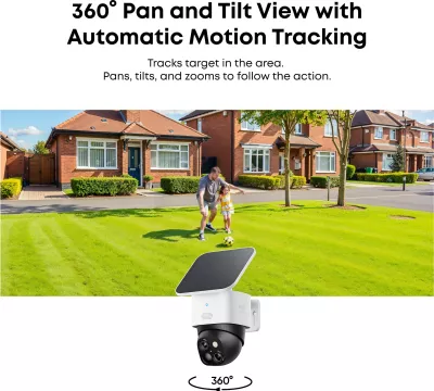 Kamerë sigurie IP EUFY SoloCam S340, 3K, Wi‑Fi, Solar, 360°, 8x zoom, e bardhë