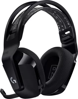 Kufje gaming Logitech G733 LIGHTSPEED wireless RGB, të zeza