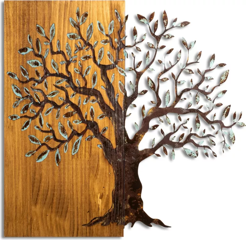 Aksesor dekorativ prej druri për mur, Wallity, Pema misterioze - 371-A