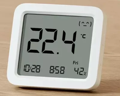 Monitor smart temperature dhe lagështie Xiaomi 3 BHR9041GL, LCD, Bluetooth 5.0, bateri CR2450, i bardhë