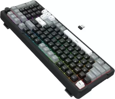 Tastierë mekanike Redragon ARLOKKS QMK K742, 96%, RGB, wireless/wired, anglisht, e zezë
