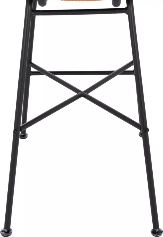 Karrige për bar metalike EDDIE me jastëk FH5708 me wicker bezhë 45x46.5x115 cm