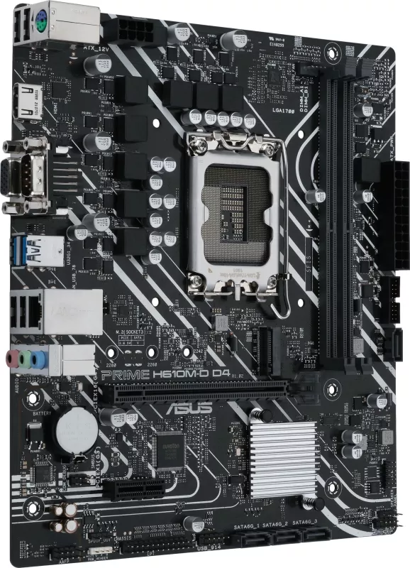 Pllakë amë ASUS PRIME H610M-D D4, LGA 1700, DDR4, micro ATX, e zezë