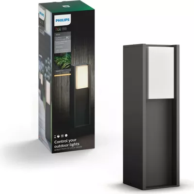 Llambë smart Philips Hue Turaco Sockel, 1x9W, LED, anthracite