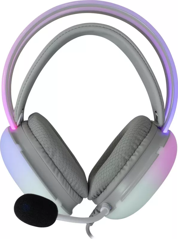 Kufje gaming White Shark Firefly, me mikrofon, USB-C + Jack, të bardha