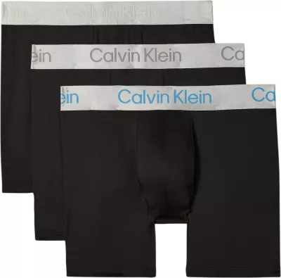 Të brendshme për meshkuj Calvin Klein Underwear BOXER BRIEF 3PK LV00NB4124, të zeza/bardha