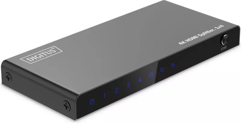Splitter HDMI Digitus 4K, 1x4, HDMI, 4x HDMI, Micro USB, 3840 x 2160 pixels, i zi, metal