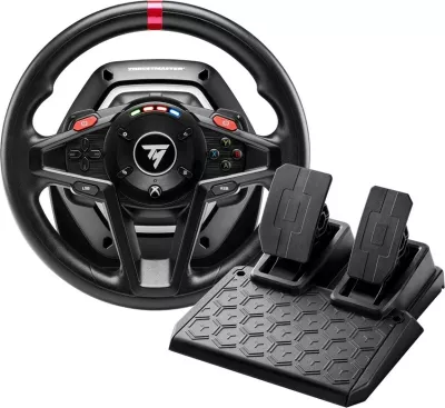 Volan simulimi Thrustmaster T128-X SimTask Pack, Force Feedback Hybrid Drive, pedale magnetike T2PM, Xbox Series X|S/Xbox One/PC, i zi, set