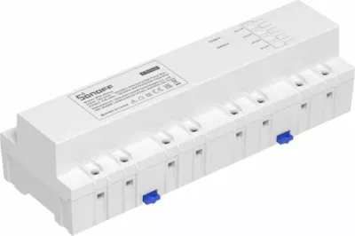 Switch smart Wi-Fi SONOFF SPM-4Relay, 4-kanal, matje energjie, 20A/kanal, 100-240V, RS-485, e bardhë
