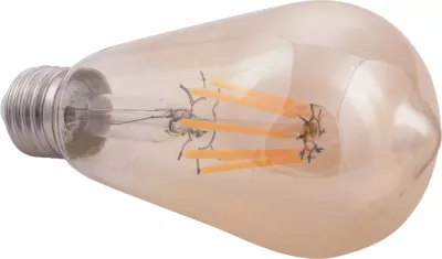 Llambë LED filament, 8W, E27, e zbehtë, 3000K, ngjyrë ari