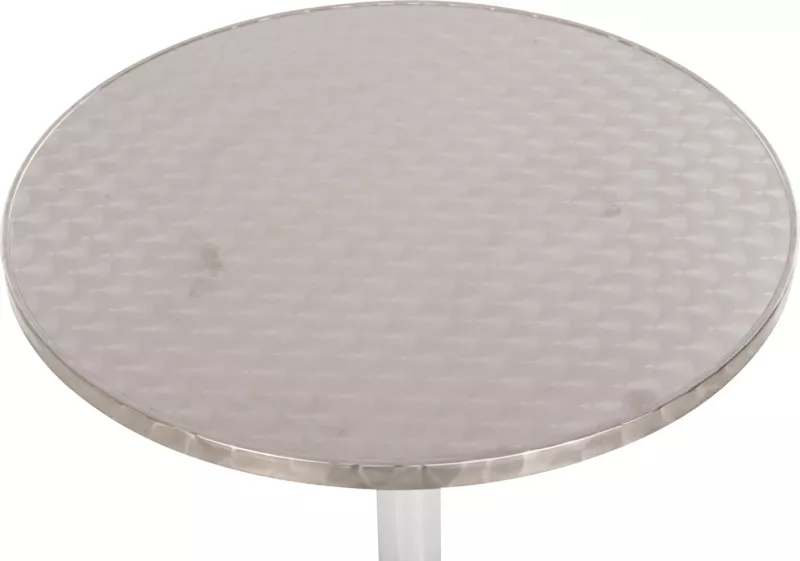 Tavolinë rrethore alumini FRODO FH5539 ngjyrë metalike-4-bazë me katër këmbë Φ59,5x69,5Hcm