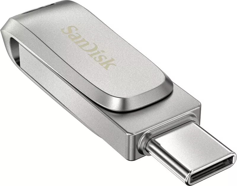 USB SanDisk Ultra Dual Drive Luxe, 128 GB, USB Type-A / USB Type-C, 3.2 Gen 1, Çelik