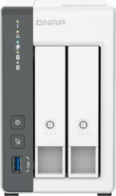 Server fajllash NAS Qnap TS-216G 2-bay 4GB DDR4 2.5GbE pa disqe, bardhë/gri