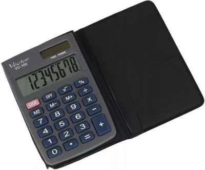 Kalkulator zyre Vector KAV VC-100, 8 shifra, gri