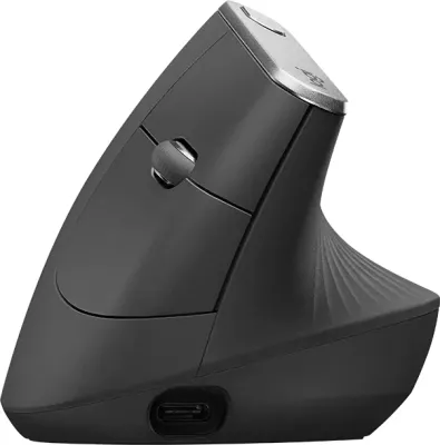Maus ergonomik vertikal Logitech MX Vertical 4000 DPI, Bluetooth + Unifying, USB-C, i zi