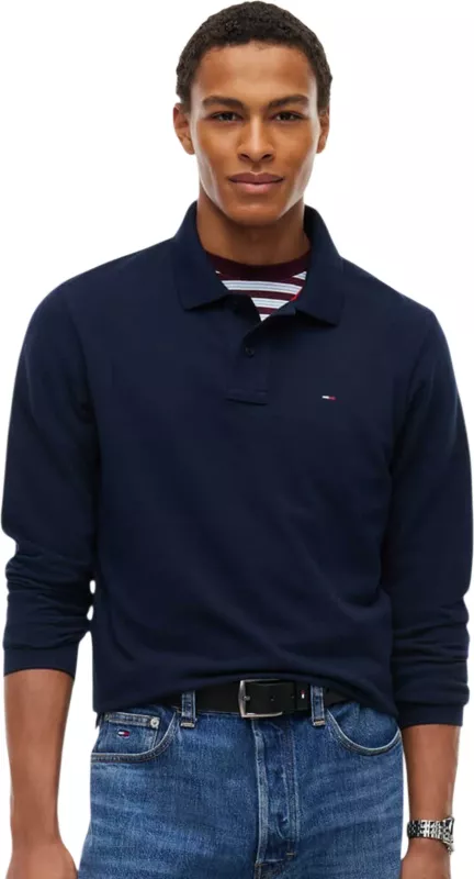 Maicë polo me mëngë të gjata për meshkuj Tommy Hilfiger Jeans DM0DM23630, blu e errët [Madhësia: S]