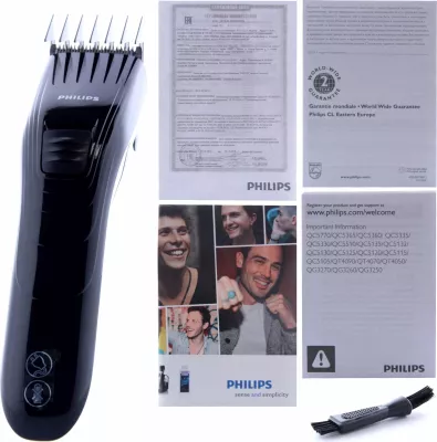 Makinë qethjeje Philips QC5115/15, 11 nivele 0.5–21 mm, me kabllo, e zezë