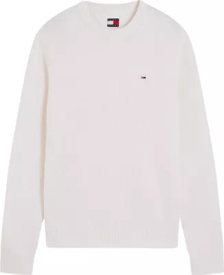 Xhemper për meshkuj Tommy Hilfiger Jeans TJM Slim Ess Sweater DM0DM21787, i bardhë [Madhësia: XL]