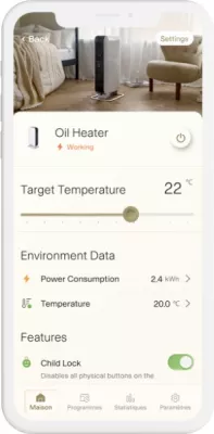 Prizë smart Wi‑Fi për ngrohës MILL MILLSMARTPLUG, 2300 W, sensor temperature & lagështie, Matter, e bardhë