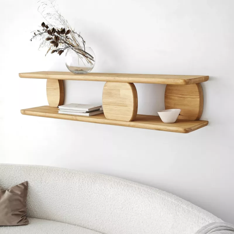 Raft muri Modena, ngjyrë lisi, Hanah Home