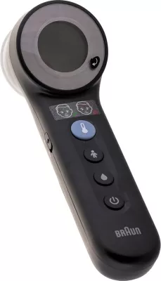 Termometër pa kontakt Braun BNT400B, për ballë, LCD, i zi