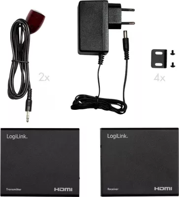 HDMI Extender/Splitter LogiLink set 1x2 porta, 70m, i zi