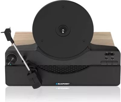 Gramafon Blaupunkt VT100BK, vertikal, me altoparlant të integruar, i zi