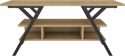 Komodinë TV Skye Decor, Minerva, e zezë dhe lis