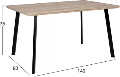 Set tavolinë me karrige 5 copë FH10346 Tavolinë 140x80x76 cm & 4 Karrige Twist