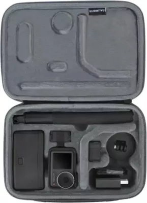 Çantë transporti për kamera aksioni, Sunnylife OA3-B511, për DJI Osmo Action 5 Pro/4/3 Adventure Combo, e fortë me ndarje, gri