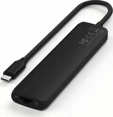 Adapter multiport USB-C Satechi 7-in-1 Slim, Ethernet, HDMI 4K@60Hz, USB-C PD 100W, 2x USB-A 10Gb/s, Micro/SD, i zi