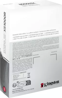 Disk i jashtëm Kingston XS1000 2TB, USB 3.2 Gen 2, i kuq