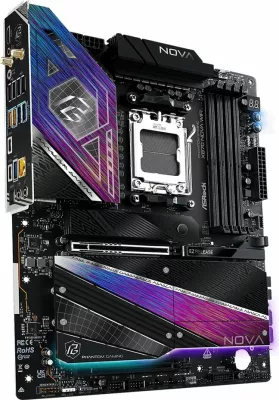 Pllakë amë ASRock X870 Nova WiFi Phantom Gaming ATX, DDR5, Wi‑Fi 7, USB4