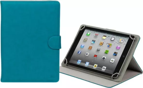 Mbështjellës për tablet RIVACASE 3017, 9.7-10.5\", lëkurë PU, funksion stand, Aquamarine