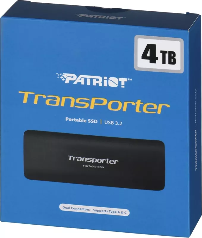 Hardisk i jashtëm Patriot Memory Transporter 4 TB, i zi