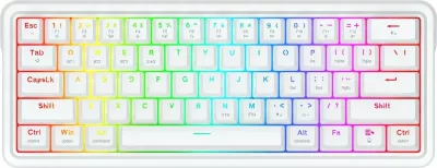 Tastierë mekanike Redragon Draconic V2 K730W-RGB-PRO, 60%, RGB, wireless/wired, e bardhë