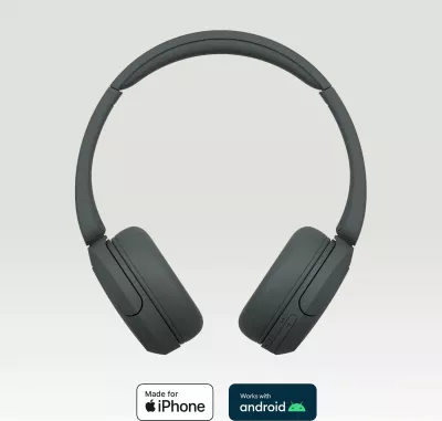 Kufje Sony WH-CH520, Bluetooth 5.2, 50h bateri, me mikrofon, të zeza