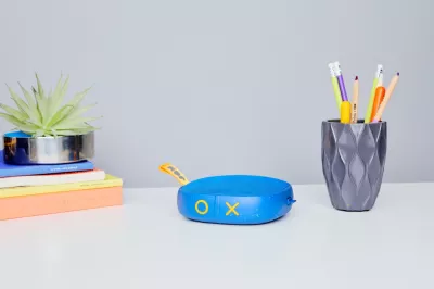Altoparlant Jam Audio Hang Tight Bluetooth, rreze 30 m, hands-free, kabllo karikimi e integruar, blu