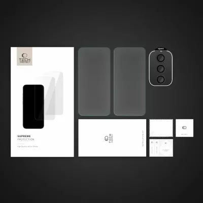 Set mbrojtës Tech-Protect Supreme për Samsung Galaxy A35 5G, 2x xham i temperuar për ekran, xham i temperuar për kamerë