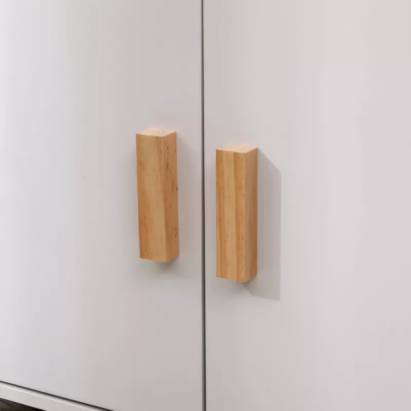 Varëse rrobash për fëmijë me dollap PASCHAL, melaminë-dru pishe, 76x44x170cm
