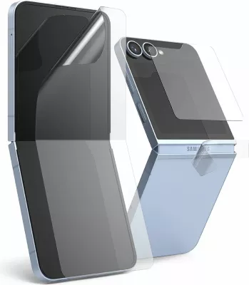 Mbështjellës Ringke 3in1 Protector set për Samsung Galaxy Z Flip 6, 2 copë, Transparent