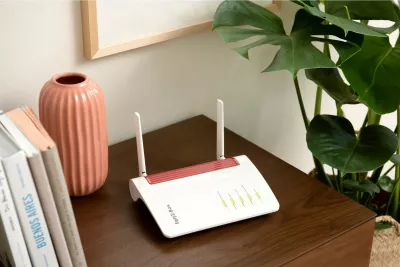 Router tavoline AVM FRITZ!Box 6850 5G, Wi-Fi 5 (802.11ac), Dual-band (2.4 GHz / 5 GHz), Ethernet LAN, 3G, i zi, i kuq, i bardhë