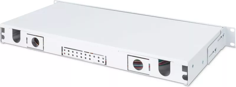 Kuti bashkimi fibrash optike Digitus, LC, OS2, 24 porta, çelik, gri, 1U