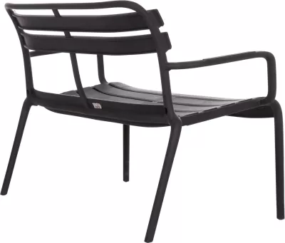 Stol dy vendësh polipropileni, i zi, KORVER FH6332.02, 113x65x76cm