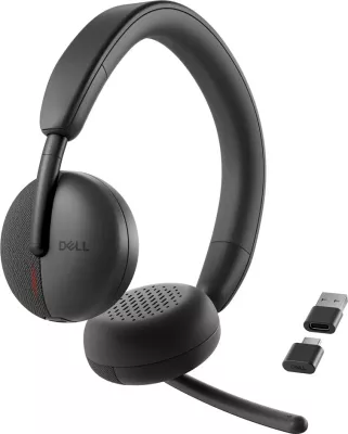 Kufje Dell WL3024, me kabllo & pa kabllo, për thirrje/muzikë, USB Type-C, Bluetooth, Zezë