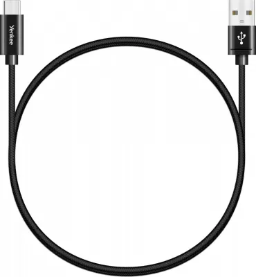 Kabllo YENKEE YCU 301BK, USB A 2.0 në USB Type C, 1m, E zezë