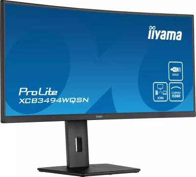 Monitor i lakuar iiyama ProLite XCB3494WQSN-B5, 34", VA, UWQHD, USB-C, KVM, i zi