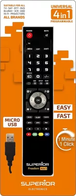 Telekomandë universale Superior Freedom Micro-USB 4 në 1