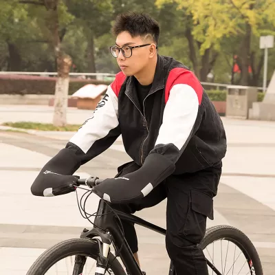 Doreza timoni Rockbros D16-B, të papërshkueshme nga uji dhe era, të izoluara, për biçikletë/skuter/moto/ebike, palë, të zeza